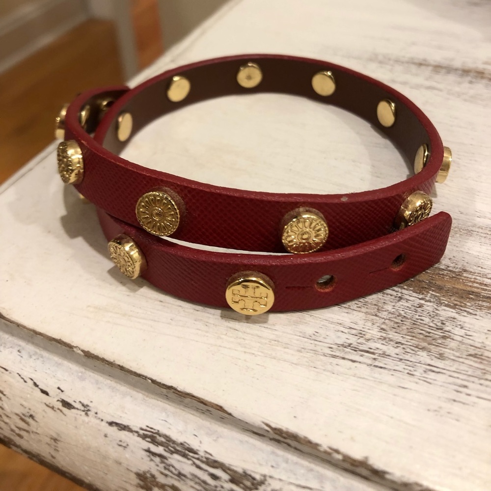 Red Tory Burch wrap bracelet